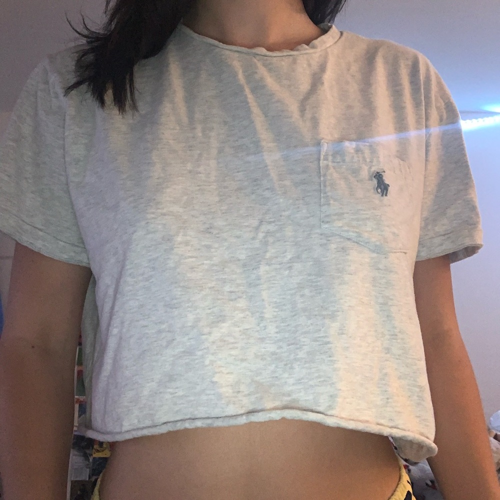 cropped polo tee